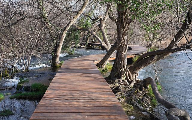 De cascades van Skradinski buk in Nationaal Park Krka